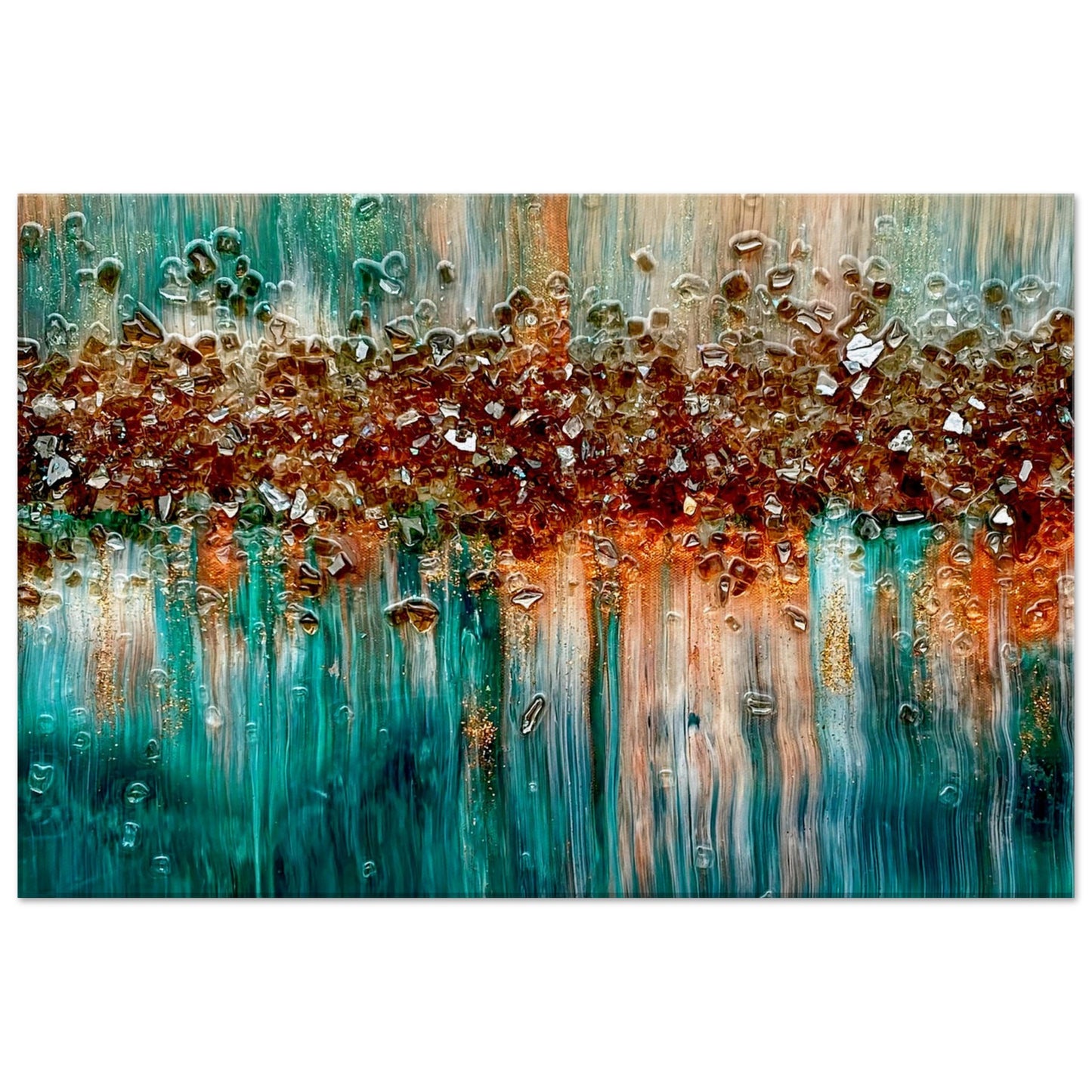 "Crystalline Serenity: Reflections of Dreams" print on canvas