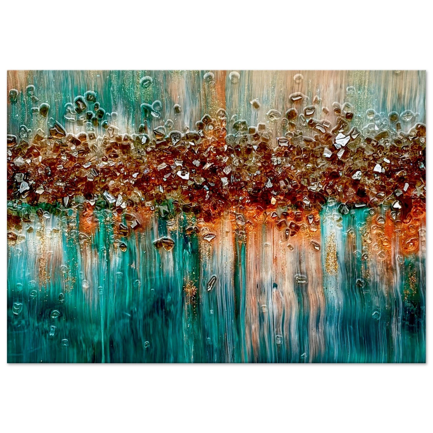 "Crystalline Serenity: Reflections of Dreams" print on canvas