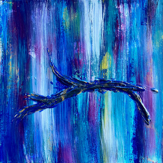 Dancing Branches, Original Mixed Media Abstract Painting