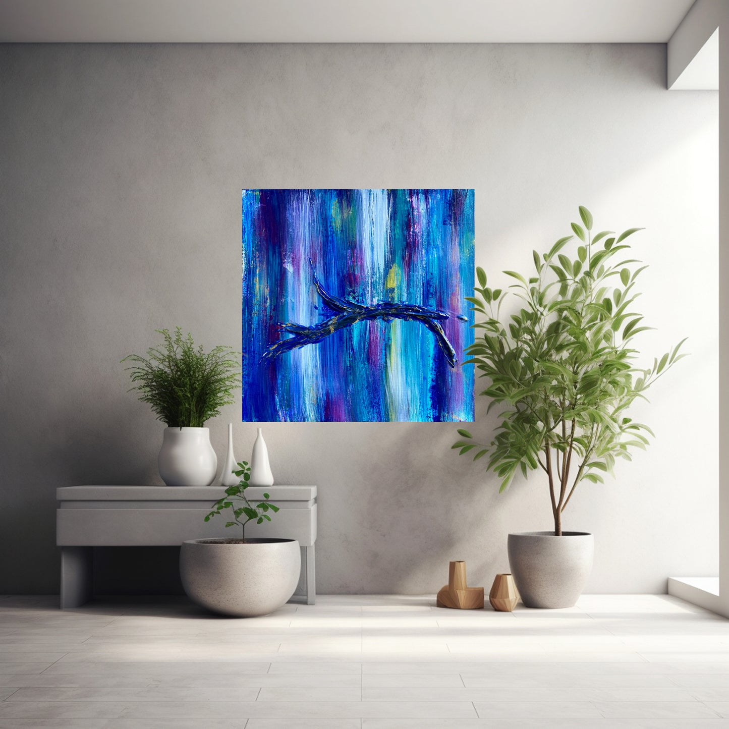 Dancing Branches, Original Mixed Media Abstract Painting