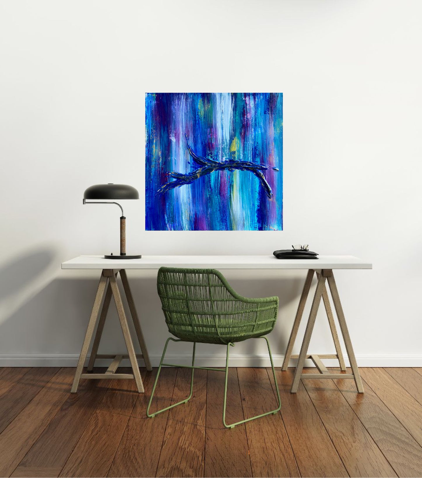 Dancing Branches, Original Mixed Media Abstract Painting